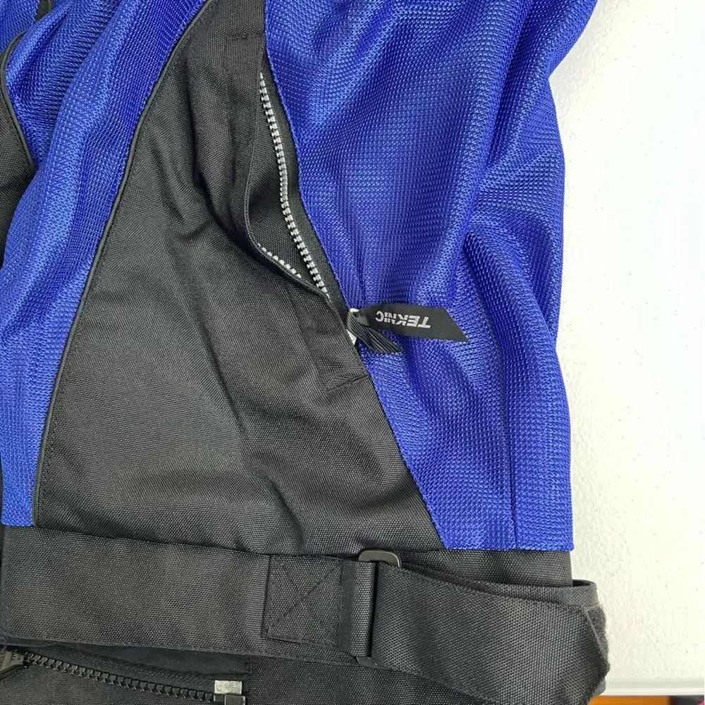 Teknic Padded Motorcycle Jacket Blue Black Adventure Riding Moto Armor Men 44